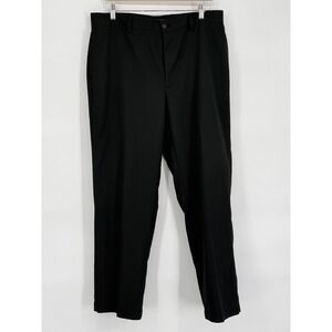 Grandslam Mens Black Polyester Dress‎ Pants Size 36x30 Flat Front